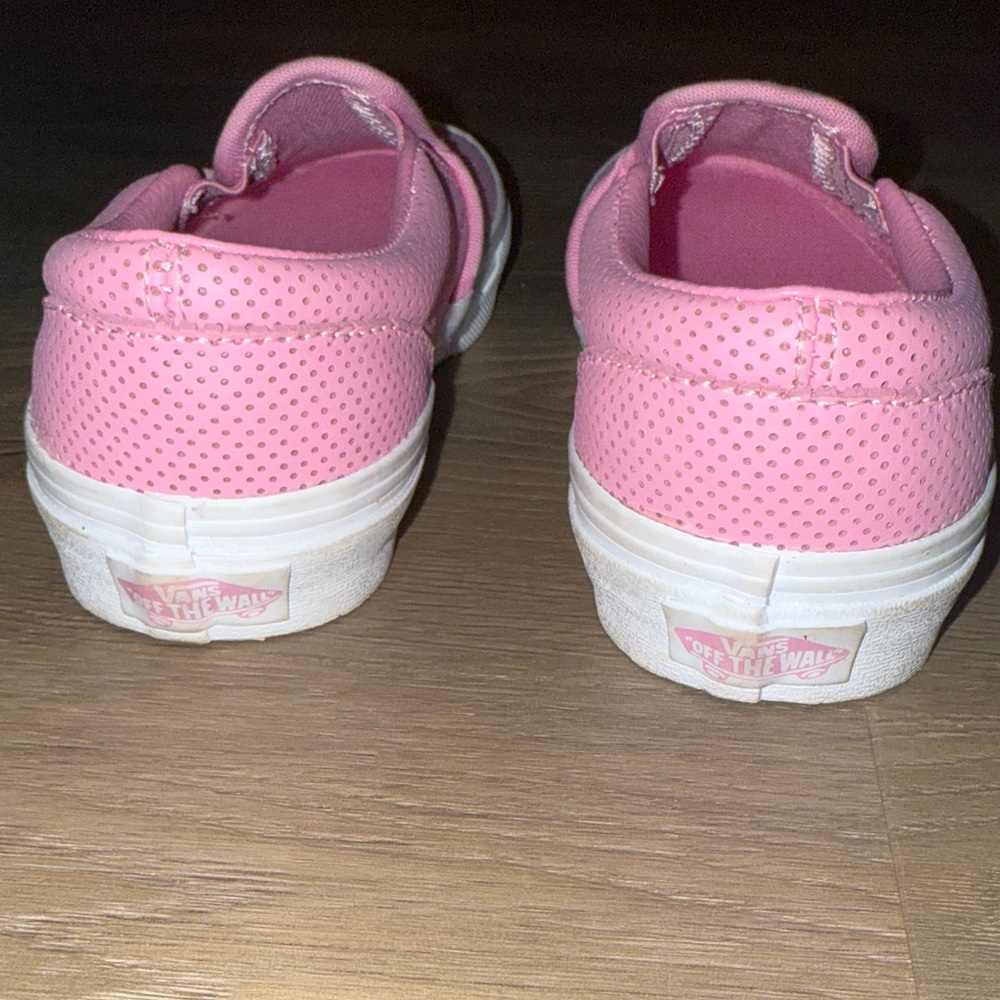 Vans Little Girls Size 12.5 Pink Perforated Slip-On Sneakers, VGUC - Picture 8 of 8